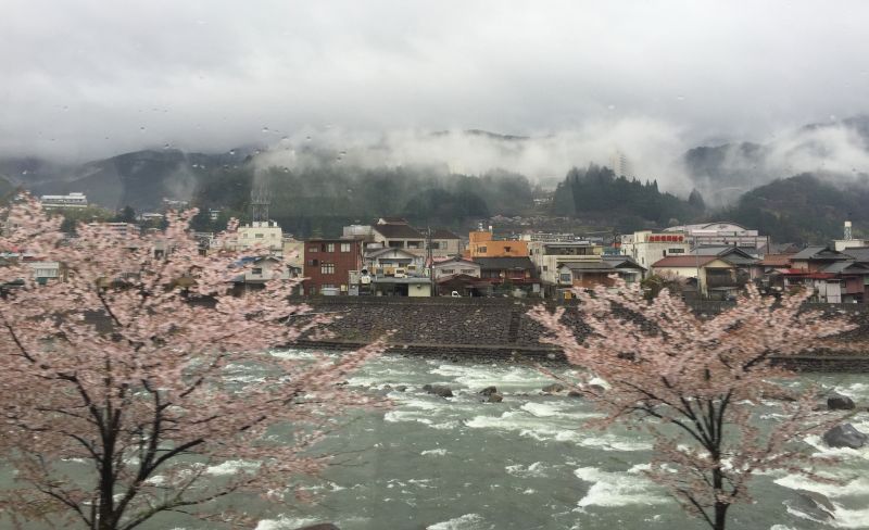 Stormy weather on the Miya river