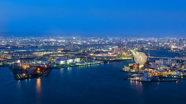 port by night